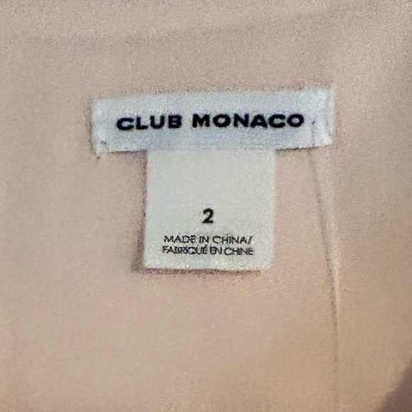 Club Monaco blush pink jumpsuit. With clasp buttons for shoulders. - Picture 3 of 3